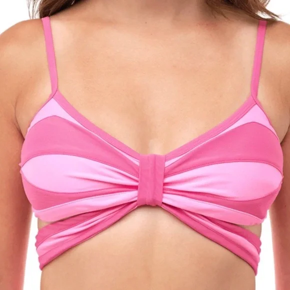 93 Play Street Sophie Butterfly Bikini Top in Poppy - Picture 1 of 5